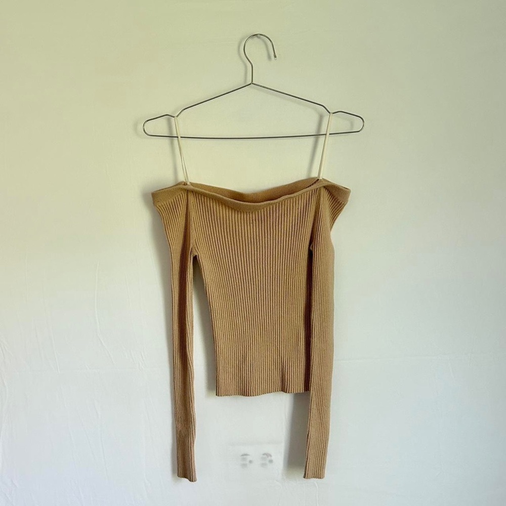 Off shoulder knit top